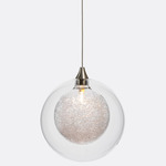Kadur Drizzle Pendant - Brushed Nickel / Clear / Clear Drizzle