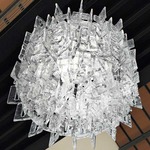 Charlie Round Ceiling Light - Polished Chrome / Transparent Crystal