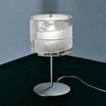 Radius Table Lamp - Polished Chrome / Satin Crystal / Clear