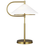 Gesture Table Lamp - Burnished Brass / Milk White