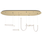 Unseen 5 Pendant - Brass / White