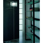 Radius Floor Lamp - Polished Chrome / Satin Crystal / Clear