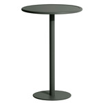 Week-End Round High Table - Glass Green