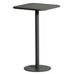 Week-End Square High Table - Glass Green