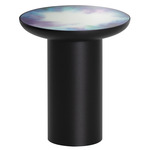 Francis Accent Table - Black / Black and Blue Watercolor