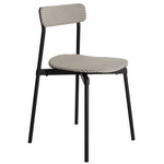 Fromme Soft Upholstered Chair - Black / Off White/ Black