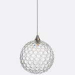 Mod Pendant - Brushed Nickel / Clear