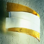 Radius Wall Light - Polished Chrome / Satin Crystal / Amber