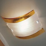 Radius Ceiling Light - Polished Chrome / Satin Crystal / Amber