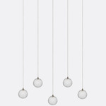Mod Linear Pendant - Matte Silver / Clear