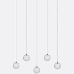 Mod Linear Pendant - Matte Silver / Clear