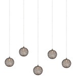 Mod Linear Pendant - Matte Silver / Grey