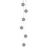 Mod Round Chandelier - Matte Silver / Grey