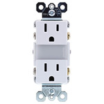 15 Amp Tamper Resistant Outlet with Nightlight - White