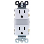 15 Amp Tamper Resistant Outlet with Nightlight - White