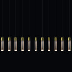 LED Linear Multi-Light Pendant - Anodized Gold / Satin
