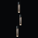 LED Round Multi-Light Pendant - Anodized Silver / Satin