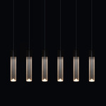 LED Linear Multi-Light Pendant - Anodized Black / Satin