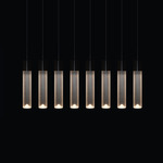 LED Linear Multi-Light Mini Pendant - Anodized Black / Satin