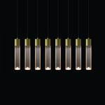 LED Linear Multi-Light Mini Pendant - Anodized Gold / Satin