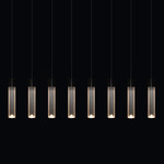LED Linear Multi-Light Pendant - Anodized Black / Satin