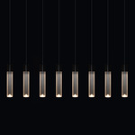 LED Linear Multi-Light Pendant - Anodized Black / Satin