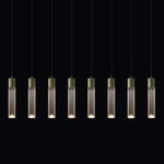 LED Linear Multi-Light Pendant - Anodized Champagne / Satin