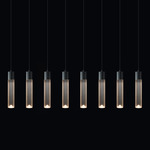 LED Linear Multi-Light Pendant - Anodized Silver / Satin