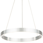 Sirius Pendant - Brushed Aluminum / White