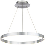 Sirius Pendant - Brushed Aluminum / White