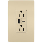 15 Amp Outlet / Type A/C USB Port - Ivory