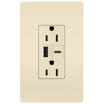 15 Amp Outlet / Type A/C USB Port - Light Almond