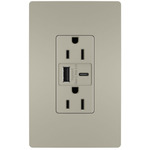 15 Amp Outlet / Type A/C USB Port - Nickel