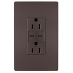 15 Amp Outlet / Ultra Fast Type C/C USB Port - Dark Bronze