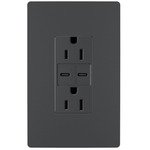 15 Amp Outlet / Ultra Fast Type C/C USB Port - Graphite