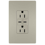 15 Amp Outlet / Ultra Fast Type C/C USB Port - Nickel