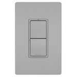 2-Module with Single Pole Switches - Grey
