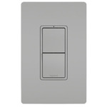 2-Module with Single Pole / 3-Way Switches - Grey