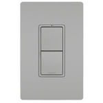 2-Module with Single Pole / 3-Way Switches - Grey