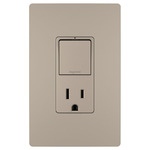 2-Module Switch and 15 Amp Outlet - Nickel