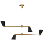 Signoret Chandelier - Burnished Brass / Midnight Black