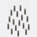 Tamar Rectangular Multi-Light Chandelier - Matte Silver / Grey