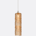 Tamar Pendant - Brushed Nickel / Amber