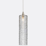 Tamar Pendant - Brushed Nickel / Clear