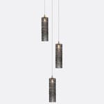 Tamar Round Multi-Light Chandelier - Matte Silver / Grey