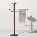 Toallero Towel Stand - Walnut / Emperador Marble