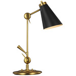 Signoret Task Table Lamp - Burnished Brass / Midnight Black