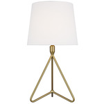 Dylan Table Lamp - Burnished Brass / White Linen