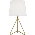 Dylan Table Lamp - Burnished Brass / White Linen