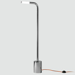 Tubino Curved Floor Lamp - Polished Chrome / White